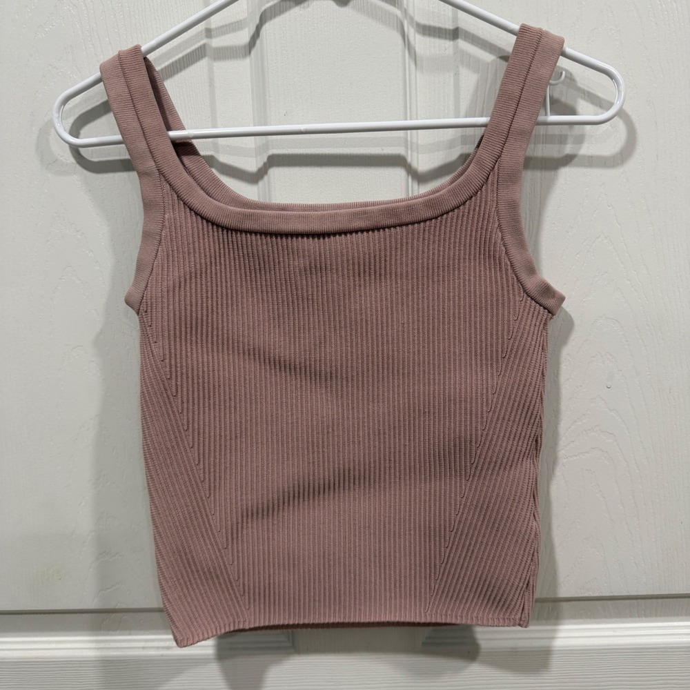 Cuts Clothing Ribbed Knit Square Neck Tank Top Pink WK10262N SOA1 Mens M